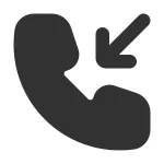 Phone Incoming SVG Icon